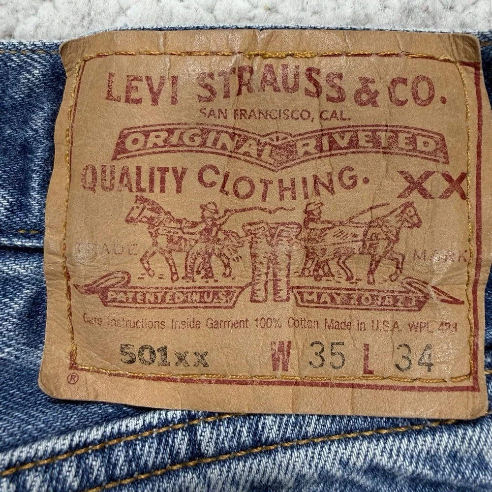 VTG 1996 Levi's 501XX Jeans Men's 35x34 (Actual 32x30.5) USA Grunge Streetwear
